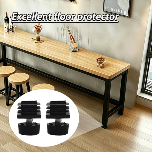8Pcs Adjustable Leveling Feet, M8 Threaded Insert Kit with Non-Slip Base