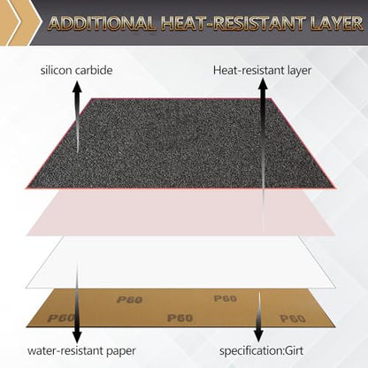 12-Sheet Premium 100 Grit Wet Dry Sandpaper, 9 x 11 Inch - style: 100Grit