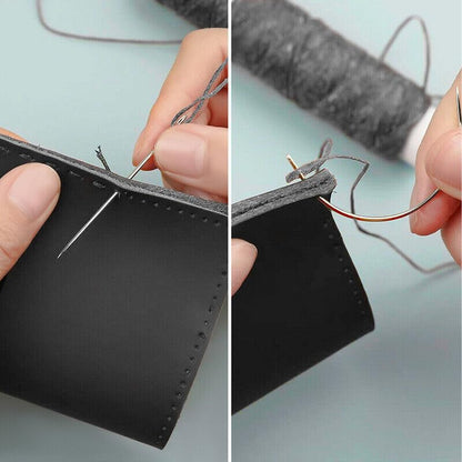 28pcs Leather Sewing Awl Thread Kit with Waxed Thread Manual Speedy Stitcher Tool，Leather Sewing Tools for DIY Leather Craft Leather Upholstery Repair Kit