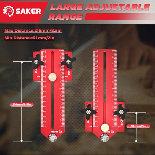Saker Contour Gauge Duplication 5inch+10inch and Saker Thin Rip Jig Table Saw Jig Guide