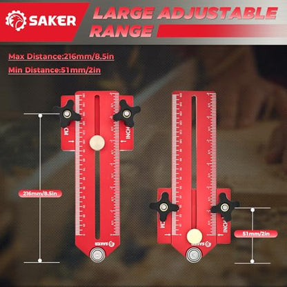 Saker Contour Gauge Duplication 5inch+10inch and Saker Thin Rip Jig Table Saw Jig Guide