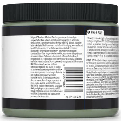 Retique It Furniture and Cabinet Paint - Paint for Cabinets, Dressers, Tables, Doors and DIY Home Decor Projects, Olive Branch, 16 oz