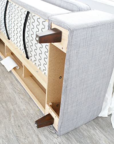 cSeao 4-Pack 3 Inches Wood Furniture Legs, Couch Legs, Sofa Legs, Mid Century, with 5/16 inch Bolts for Couch Ottoman Loveseat Coffee Table Cabinet - size: 3 Inches