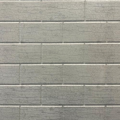 From Plain To Beautiful In Hours 129 Subway PVC 2' x 8' Glue-up Backsplash Panels (Covers / 32 sq.ft), Distressed White, 2 Piece - color: Distressed White, size: Pack of 2