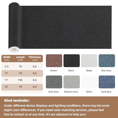 Fabric Repair Tape, Self-Adhesive Couch Patch for Furniture, Cloth - color: Linen Brown, size: 17X158 Inch