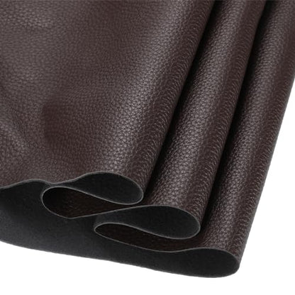 DMiotech 1 Pack 14 Inch x 53 Inch Faux Leather Sheet Furniture Cover Soft Grain Chocolate PU Leather Roll for Handmade DIY Craft Projects - color: Chocolate