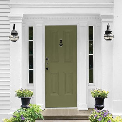 Glidden Total Exterior Paint & Primer All-in-One, Gratefully Grass/Green, Semi-Gloss, 1 Gallon - color: Gratefully Grass, size: 128 Fl Oz (Pack of 1)