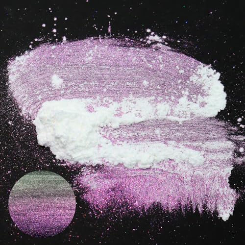 Matio Chameleon Mica Powder, 1.06oz/ 30g Rose Fairy White Chrome Powder - color: W-Rose Fairy