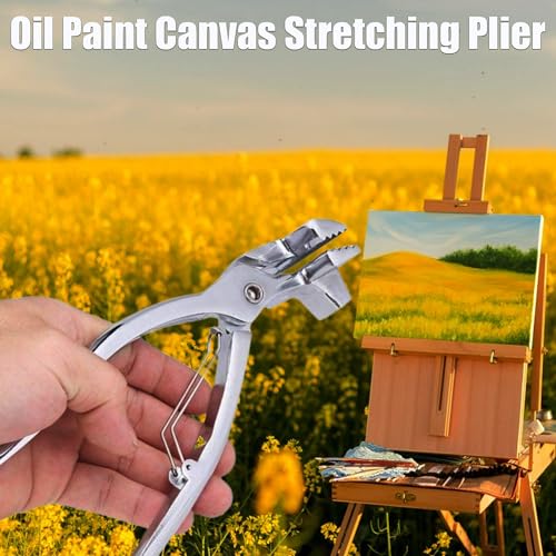 6cm Wide Canvas Pliers, Zinc Alloy Canvas Stretching Plier 2 3/8 Inch with Spring Return Handle Professional Stretching Artist Oil Painting Tools