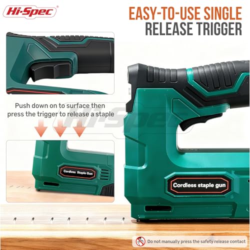 Hi-Spec 4V Cordless USB Staple Gun Crafts Furniture and Carpentry with Case