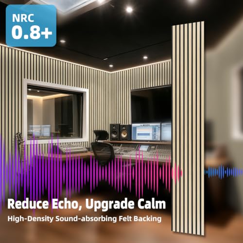 Art3d 94 x 12.6 Inch Acoustic Lightweight Slat Wall Panel, 6-Piece, Ashtree - color: Ashtree, size: 94 x 12.6 Inch