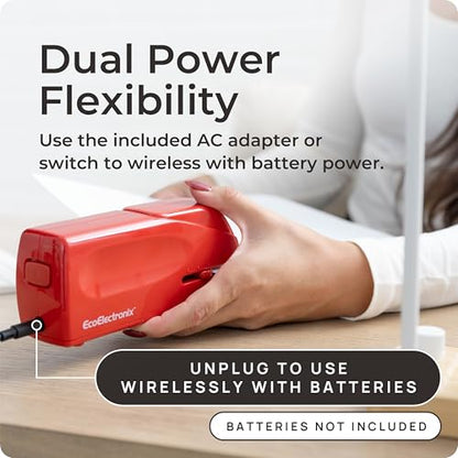 Red Electric Stapler Pro - Automatic Stapler for Desk or Office Use - color: Red