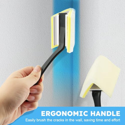 Paint Edger with Trim and Touch-Up Pad, Corner Walls & Ceilings Pad Painter Easy-to-Use Edge Painting Tool 6-Inch Painting Wall Edges Paint Pad Set for Home Interior High Ceiling