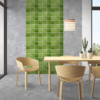 Commomy Matte 3D Peel and Stick Tile 10 Pcs 11.8"x11.8",Green - color: Green Ceramic