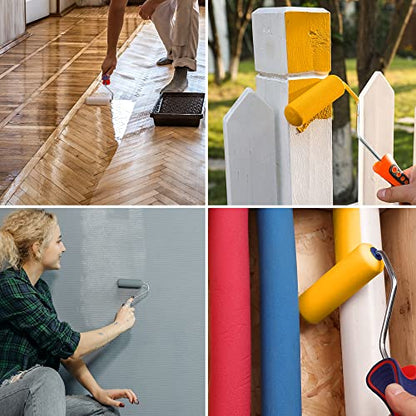 WORKPRO 4" Foam Paint Roller, 12-Pack Small Paint Rollers - size: 4 inch