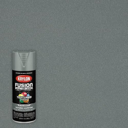 Krylon Fusion All-in-One 12 Oz. Textured Spray Paint & Primer, Soapstone - 1 Each