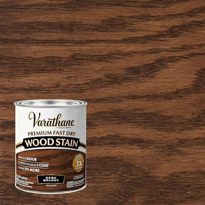 Varathane Premium Fast Dry Dark Walnut Wood Stain - color: Dark Walnut, size: 1 Quart (Pack of 1)