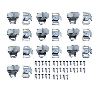 Cabinet Door Roller Catch RLECS 10Set 38mm/1.49inch Length Cabinet Furniture Closet Door Catch Latch with Screws, Silver