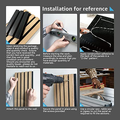 Art3d 2-Pack Fluted Acoustic Wood Slat Wall Panel, 47.2 x 23.6 Inch, Walnut - color: Walnut, size: 2pcs - 47.2＊23.6in.