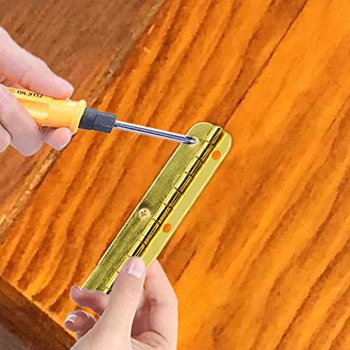 BokWin 24PCS 2.56"x0.59" Mini Hinges, Golden