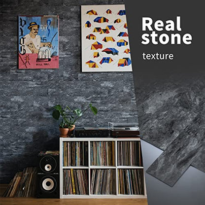 Art3d Peel and Stick Backsplash, Stick on Wall Tile, 10-Pack, Dark Granite - color: Dark-granite