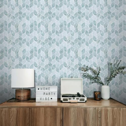 Tilingview 10 PCS Leaf Design Peel and Stick for Kitchen Backsplash, Premium Self-Adhesive Tiles Wall Stickers (Blue Green) - color: Blue Green, size: 12"x12"x0.04"