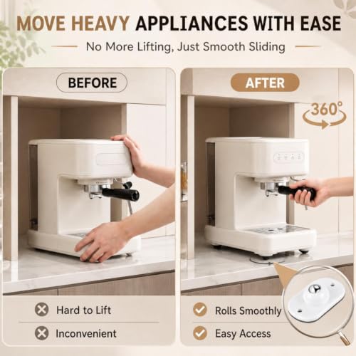 Honoson Self Adhesive Caster Wheels,White,1 Steel,16 Pcs - color: White, size: 1 Steel