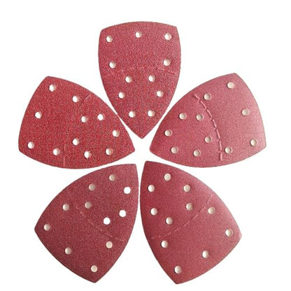 100 PCS Mouse Detail Sander Sandpaper 11 Holes, 120 Grit Hook and Loop Mouse Sanding Sheets Aluminum 0xide Mouse Sanding Pads 11 Holes Triangular Sanding Paper for Detail Mouse Sander - size: 11 Holes-120 Grit