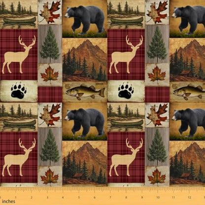 Feelyou Bear Fabric by The Yard Kids for Boys Girls Teens 10 Yard Soft - color: Chili, size: 10 Yards