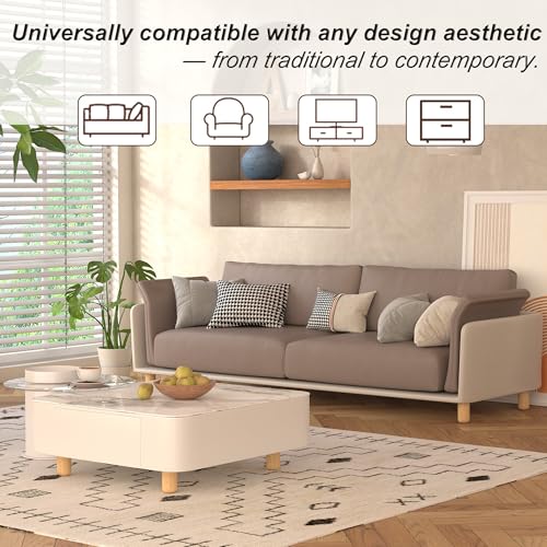 4 Inch Varnished Wood Furniture Legs Set of 4 - Solid Wooden Couch & Sofa Legs - Feet for Ottoman,Cabinet,Dresser,Bench, Chair, Dining Table (Patas para Muebles) - color: Varnished, size: 4 Inch