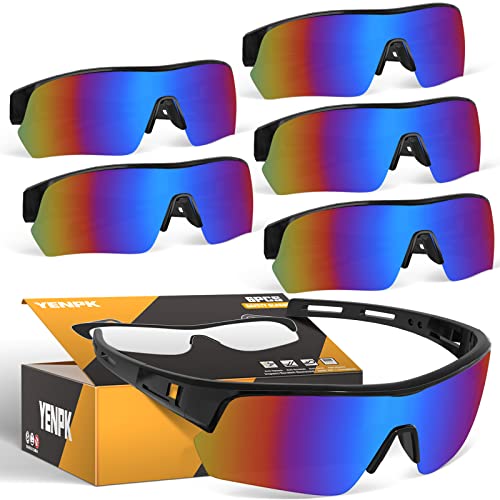 Tinted Safety Glasses for Men, ANSI Z87.1& UV Eye Protection Glasses - color: 6pack-multicolor