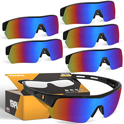 Tinted Safety Glasses for Men, ANSI Z87.1& UV Eye Protection Glasses - color: 6pack-multicolor