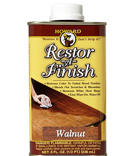 Homax 10120000 Steel Wool, 12 pad, Grade #0000, Rhodes American, Final Finish & Howard RF8 Products Restor-A-Finish, 8 oz, Walnut, 8 Fluid Ounces - color: Steel, size: 12 Pad, style: 0000- Super Fine Grade