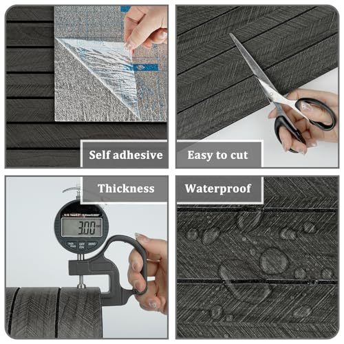 Wood Panels for Wall Decor Self Adhesive Wood Slat Wall Paneling - size: 23.6" x 118"
