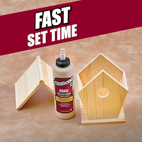 Titebond II Dark Wood Glue, 16 Oz. – Interior & Exterior Wood Adhesive – 3704 - size: 16 Fl Oz (Pack of 1)