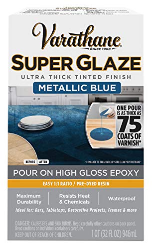 Varathane Super Glaze High Gloss Metallic Blue Epoxy - color: Metallic Blue