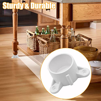 Biaungdo 1 Inch PVC Table Leg Cap Fittings, White, 2 Pcs - color: White (2 Pcs), size: 1 Inch