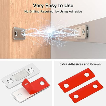 Drawer Magnets Jiayi Ultra Thin Cabinet Door Magnet, Magnetic Door Catches - size: Ultra Thin-12 Pack