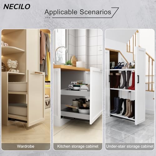 NECILO 36 Inch Undermount Heavy Duty Slides, 260 lb Full Ext Ball Bearing - size: 36 Inch, style: Heavy Duty Undermount