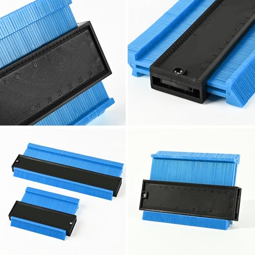 1pc 5 Feet Contour Gauge Tool - Adjustable Irregular Shape Duplicator for Precise Corner Profiling. Essential Template Maker for Carpets, Tiles, Laminate Flooring & DIY Woodworking