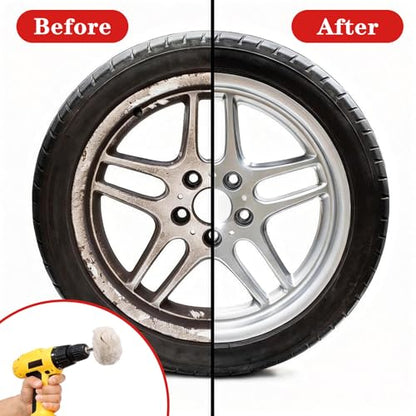 Tnisesm 6Pcs Buffing Wheel Kits,Polishing Wheels Buffing Pads for Drill for Metal Aluminum,Stainless Steel, Chrome, Jewelry, Wood, Plastic, Ceramic, Glass,etc - color: white-6PCS