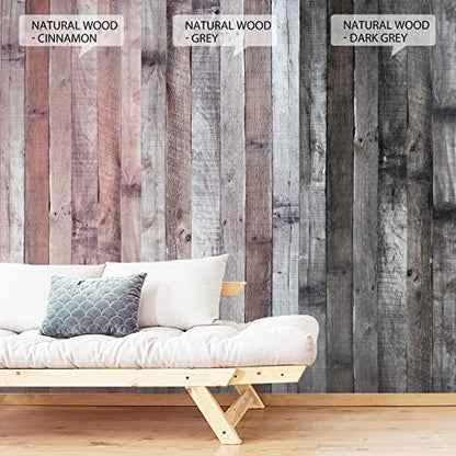 Yun-aeon Natural Wood-Cinnamon Contact Paper Peel and Stick Wallpaper - color: Natural Wood-cinnamon, size: 17.3" x 236"