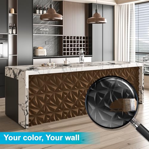 Art3d 33-Pack Accent 3D Textured Wall Panels, 11.8 x 11.8 in, Black - color: Black