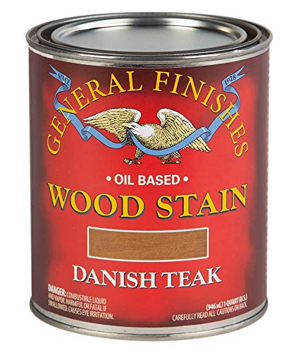 General Finishes Oil Based Penetrating Wood Stain, 1 Quart, Danish Teak - color: Danish Teak, size: 1 Quart