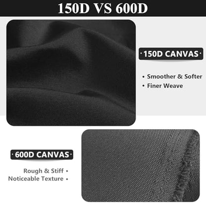 Waterproof Canvas Fabric by The Yard 150D Upholstery Fabric 15 Yard Black - color: Black, size: 15 Yard