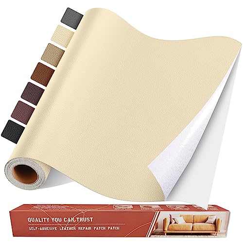 Leather Repair Tape, Self Adhesive Leather Repair Patch Kit LightYellowish - color: light yellowish, size: 31.4x16 inch