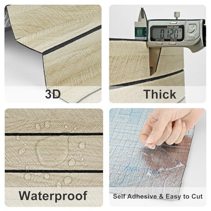 Light Oak Slat Wall Paneling 3D Foam Fluted Wood Slat Wallpaper Peel and Stick 16.8"x196" Acoustic Panels for Interior Wall Removable Wood Contact Paper for Living Room Cabinets Bedroom - size: 16.8" x 196"