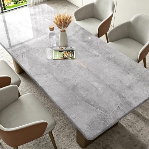 Decotalk Glossy Grey Marble Contact Paper for Countertops 17.7x120 Inch - size: 17.7" x 120"