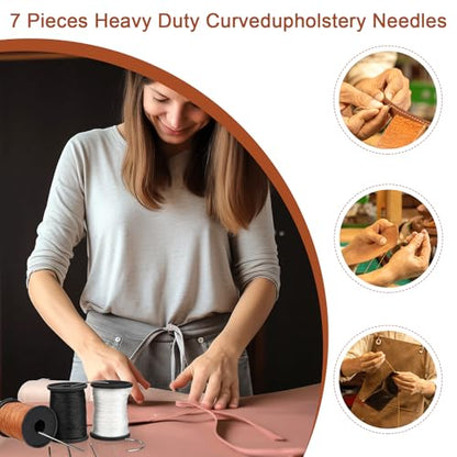 Poexuzi Upholstery Repair Sewing Kit Thread for Leather,Shoe,Carpet