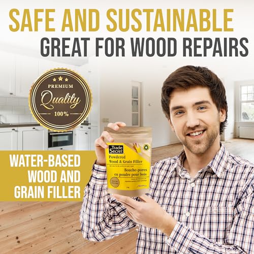 Trade Secret Wood Filler Powder, White Oak Tintable Grain Repair, 150 g - color: White Oak